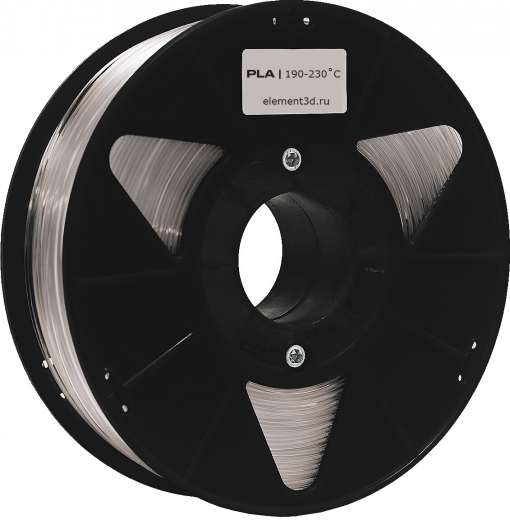 PLA пластик ELEMENT для 3D принтера 1кг нетто Натуральный – 1.75мм
